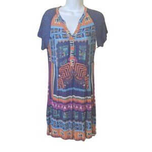 -Multcolor T-Shirt Dress Size Medium